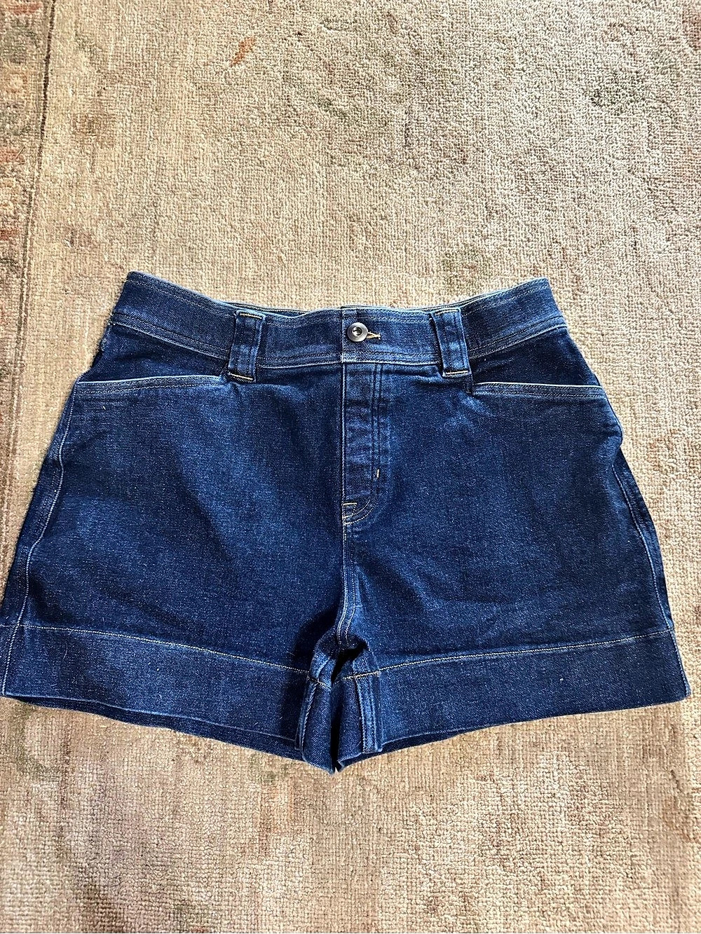 SPANX Denim Jean Pull On Shorts Size XL